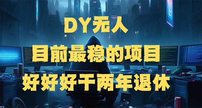 DY无人，目前最稳的项目，矩阵放大边旅游边赚钱，好好好干两年退休-小鹏项目网