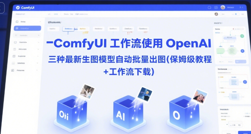ComfyUI 工作流使用 OpenAI 三种最新生图模型自动批量出图(保姆级教程+工作流下载)-小鹏项目网
