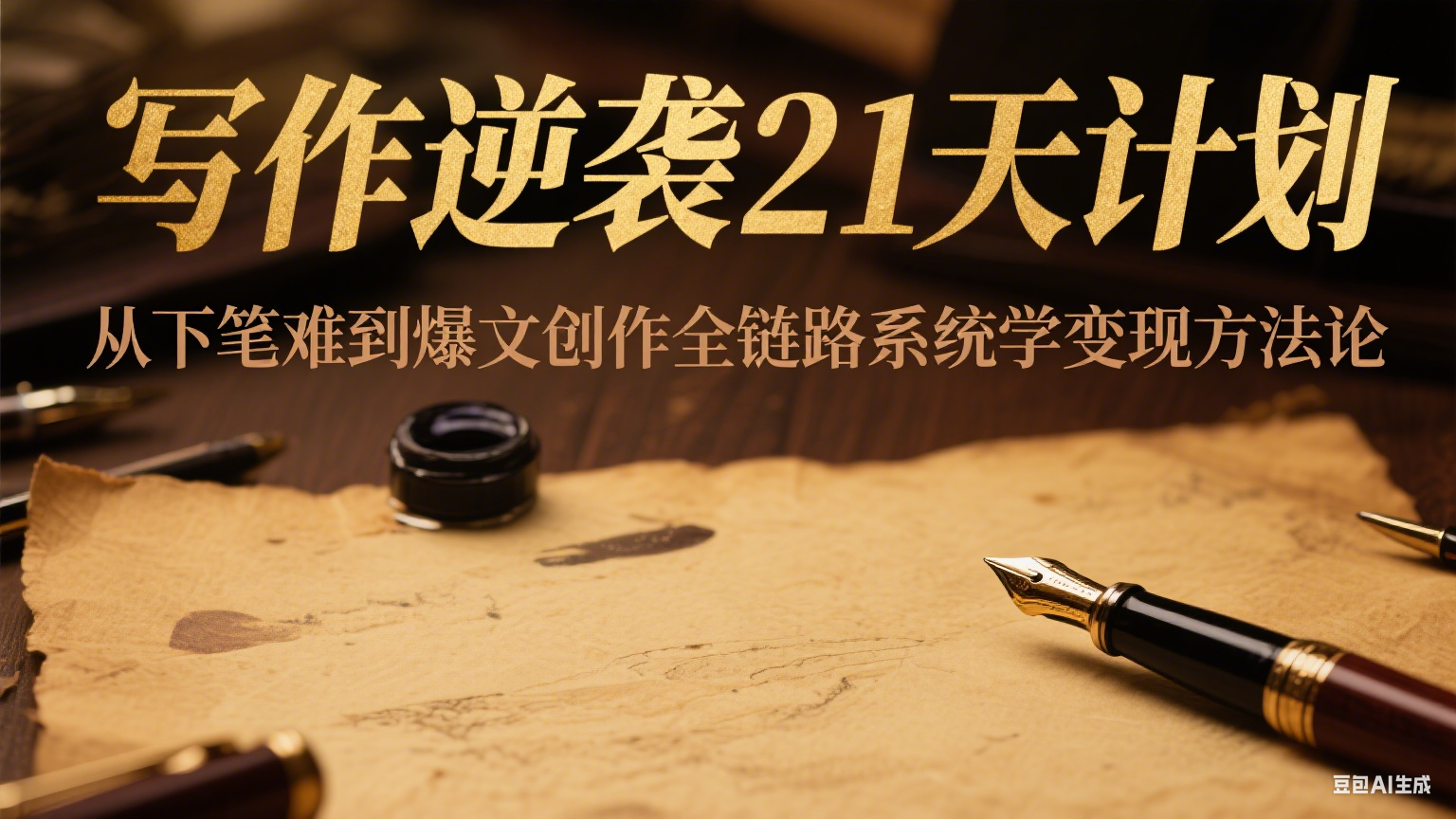 写作逆袭21天计划：从下笔难到爆文创作全链路系统学变现方法论-小鹏项目网