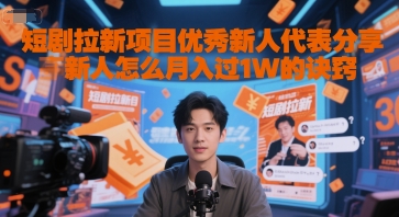 短剧拉新项目优秀新人代表分享新人怎么月入过1W的诀窍-小鹏项目网