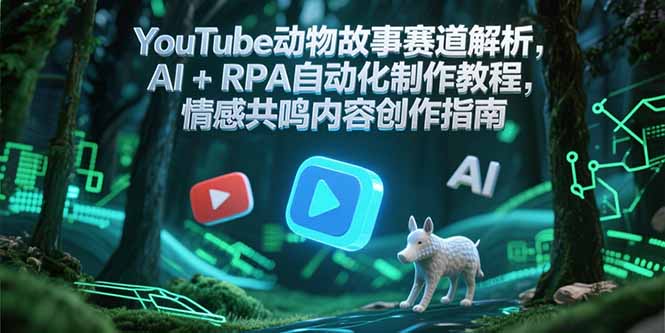 YouTube动物故事赛道解析，AI+RPA自动化制作教程，情感共鸣内容创作指南-小鹏项目网