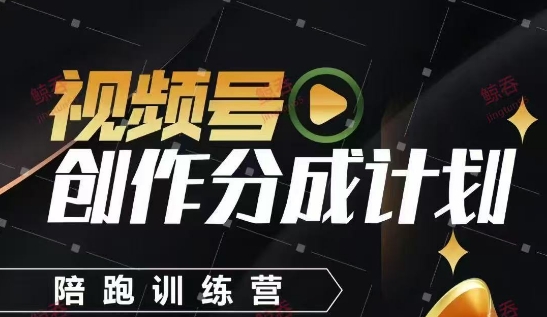 视频号创作分成计划陪跑训练营，手把手教会你如何制作视频，细水长流型项目-小鹏项目网