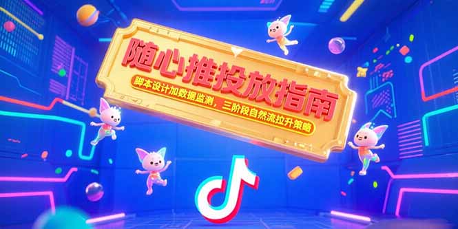 随心推投放指南，脚本设计加数据监测，三阶段自然流拉升策略-小鹏项目网