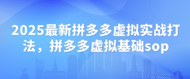 2025最新拼多多虚拟实战打法，拼多多虚拟基础sop-小鹏项目网