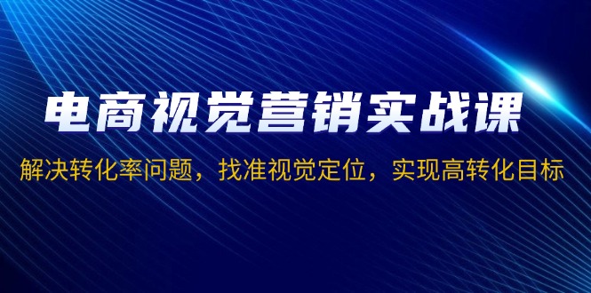 电商视觉营销实战课，解决转化率问题，找准视觉定位，实现高转化目标-小鹏项目网