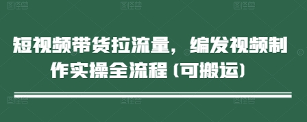 短视频带货拉流量，编发视频制作实操全流程(可搬运)-小鹏项目网