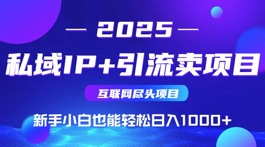 私域IP+卖项目，普通人小白也能轻松实现日入1000+-小鹏项目网