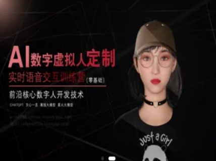 AI数字虚拟人定制，实时语音交互训练营(零基础)，前沿核心数字人开发技术-小鹏项目网