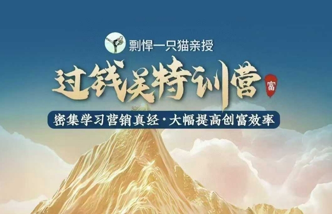 剽悍一只猫-过钱关特训营，学习营销真经 大幅度提高创富效率-小鹏项目网