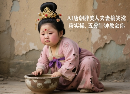 AI唐朝胖美人夫妻搞笑涨粉实操，五分钟教会你-小鹏项目网