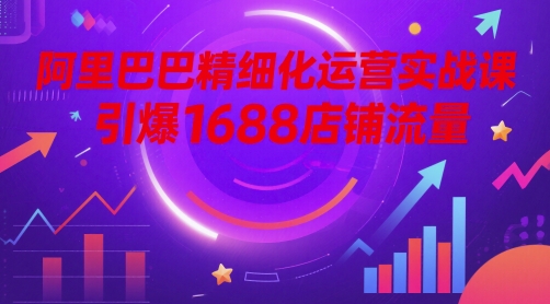 阿里巴巴精细化运营实战课，引爆1688店铺流量-小鹏项目网