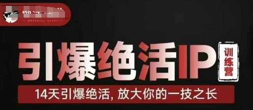 引爆绝活IP训练营，14天引爆绝活，放大你的一技之长-小鹏项目网