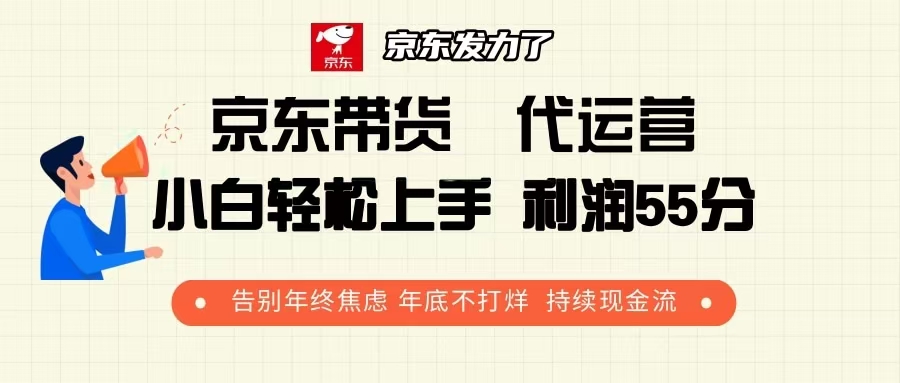 京东带货 代运营 利润55分 告别年终焦虑 年底不打烊 持续现金流-小鹏项目网