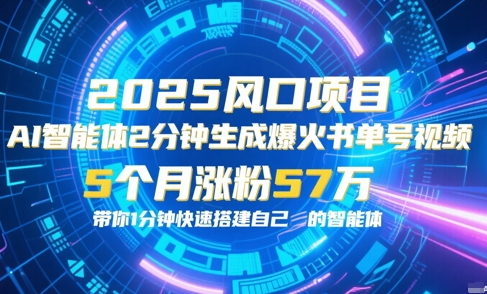 AI智能体2分钟一键生成爆火书单号原创视频，5个月涨粉57w，带你零代码1分钟搭建智能体-小鹏项目网