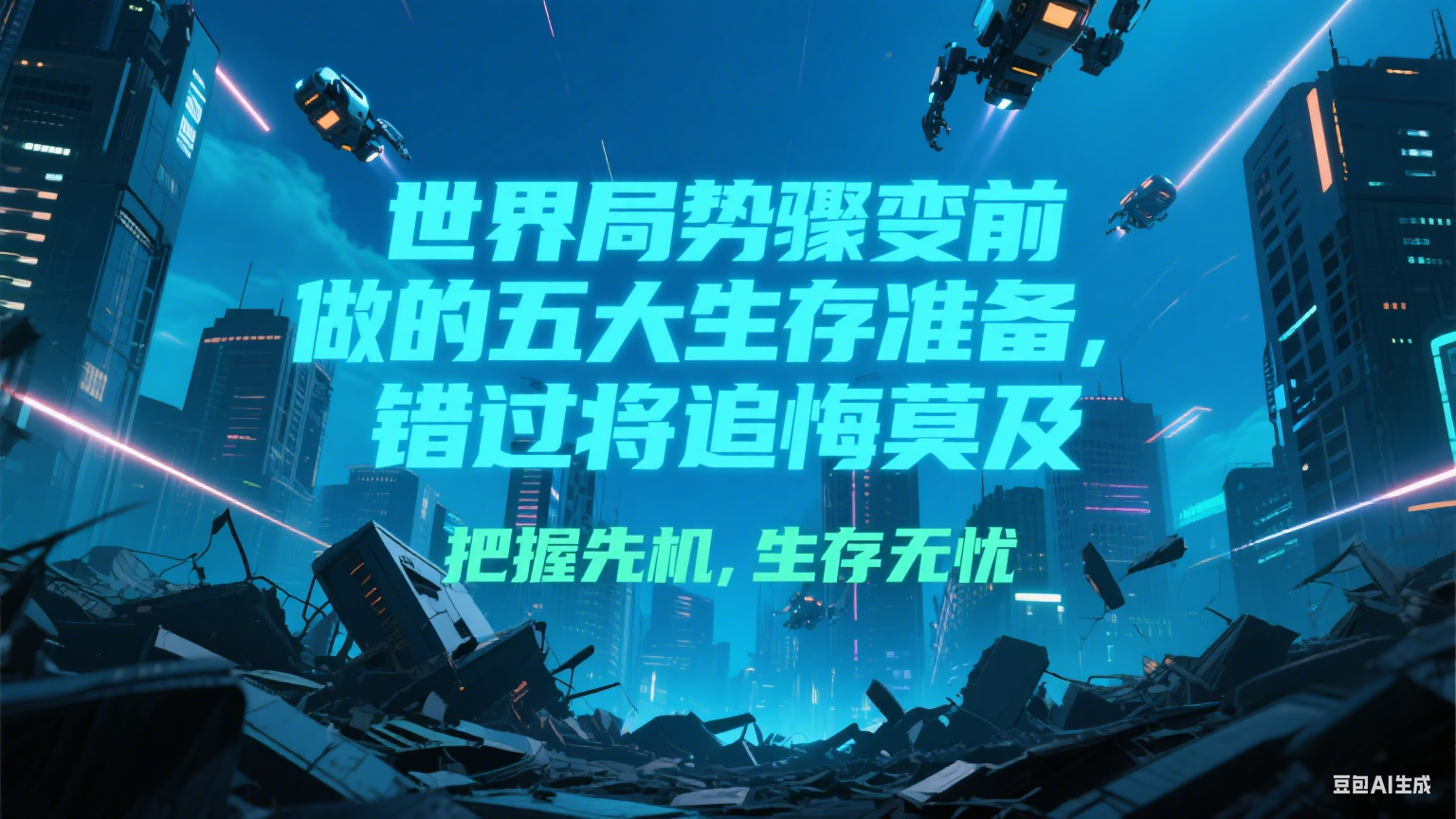 付费文章《世界局势骤变前必做的五大生存准备，错过将追悔莫及》-小鹏项目网