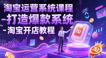 淘宝运营系统课程-打造爆款系统-淘宝开店教程-小鹏项目网