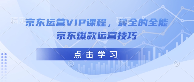 京东运营VIP课程，最全的全能京东爆款运营技巧-小鹏项目网