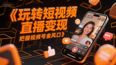 玩转短视频直播变现，把握视频号金风口-小鹏项目网