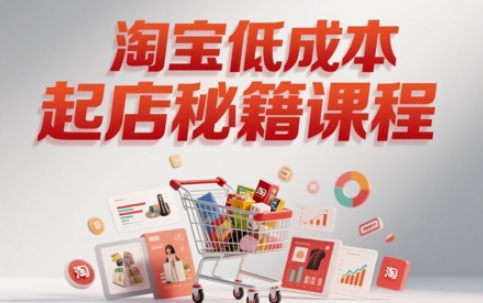 淘宝低成本起店系统课，助你快速起店，实现弯道超车-小鹏项目网