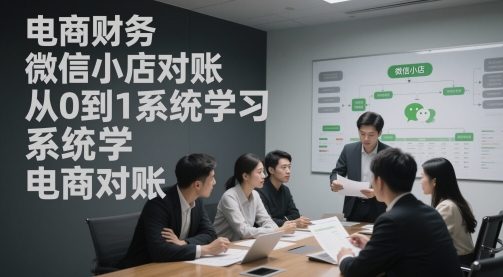 电商财务微信小店对账，从0到1系统学习电商对账-小鹏项目网