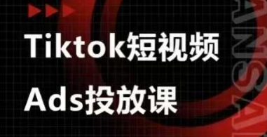 Ads视频投放课，tiktok短视频广告投放课-小鹏项目网