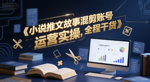 小说推文故事混剪账号运营实操，全程干货-小鹏项目网