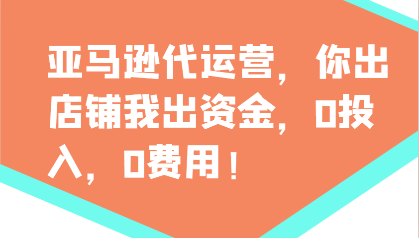 亚马逊代运营，你出店铺我出资金，0投入，0费用，无责任每天300分红，赢亏我承担-小鹏项目网