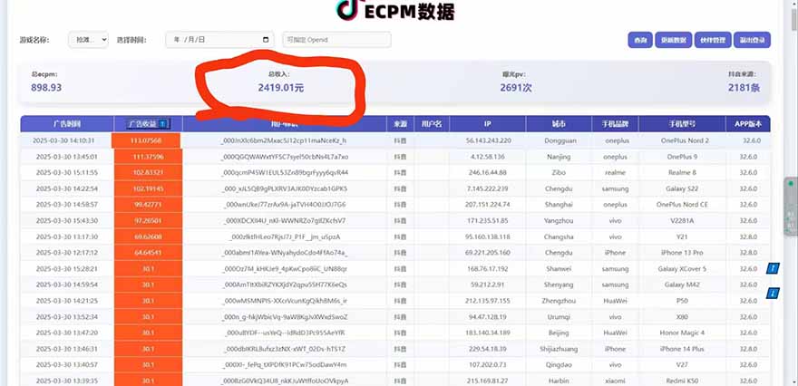 抖音官方小游戏2025全网最新玩法，暴利赚钱项目，单机日入2000+-小鹏项目网