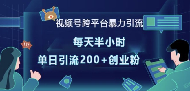 视频号跨平台暴力引流，每天半小时，单日引流200+精准创业粉-小鹏项目网