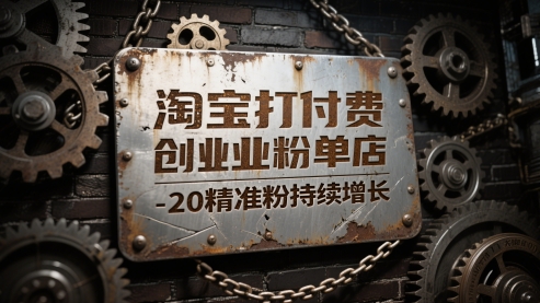 淘宝打付费创业粉单店每天稳定10-20精准粉持续增长【揭秘】-小鹏项目网