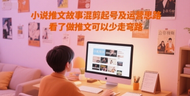 小说推文故事混剪起号及运营思路，看了做推文可以少走弯路-小鹏项目网