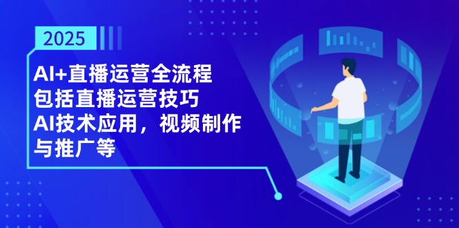 2025AI+直播运营全流程，包括直播运营技巧，AI技术应用，视频制作与推广等-小鹏项目网