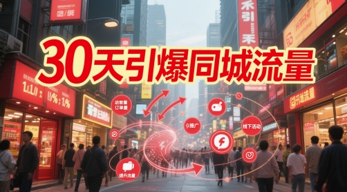 30天引爆同城流量：团购篇 认知篇 流量篇 来客篇 达人篇 老板人设IP篇 投流篇-小鹏项目网