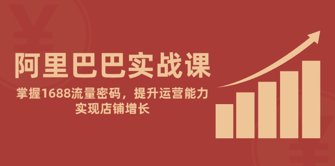 阿里巴巴实战课：掌握1688流量密码，提升运营能力，实现店铺增长-小鹏项目网