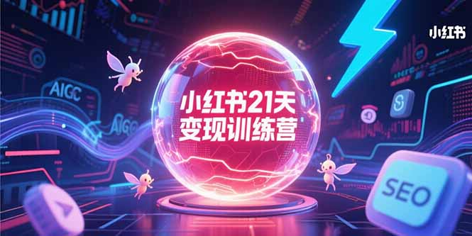 小红书21天变现训练营，AIGC工具高效应用，SEO优化核心技巧-小鹏项目网