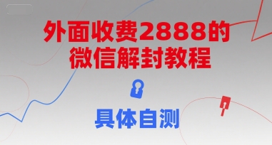 外面收费2888的微信解封教程，具体自测-小鹏项目网
