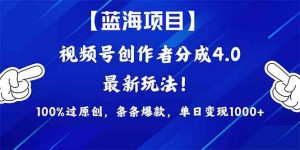（9777期）2024蓝海项目视频号，最新方法， 100%过原创，条条爆款，单日变现1K+，…-小鹏项目网