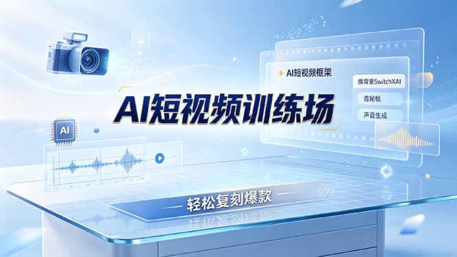 老陈AI短视频训练场：AI短视频框架+换背景SwitchXAI+首尾帧+声音生成，轻松复刻爆款-小鹏项目网