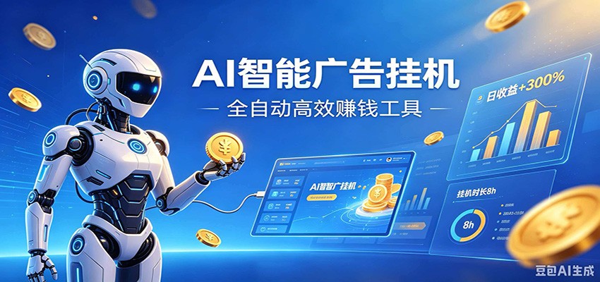 AI智能广告挂机,小白轻松上手,在家自动赚收益-小鹏项目网