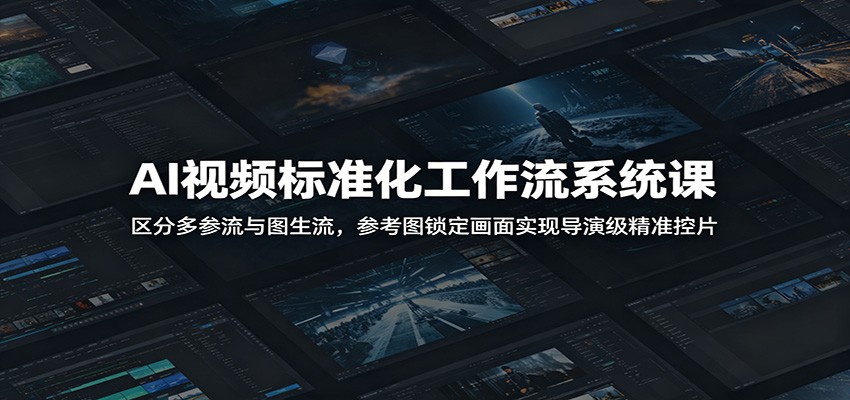 AI视频标准化工作流系统课：区分多参流与图生流，参考图锁定画面实现导演级精准控片-小鹏项目网