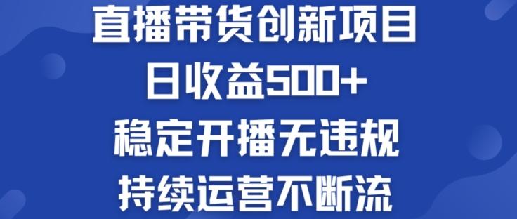 淘宝无人直播带货创新项目：日收益500+  稳定开播无违规  持续运营不断流【揭秘】-小鹏项目网