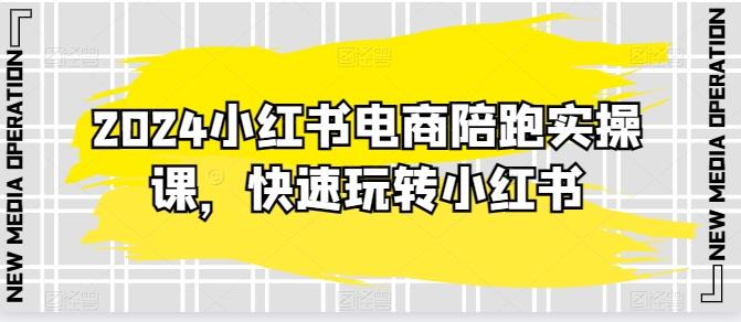 2024小红书电商陪跑实操课，快速玩转小红书，超过20节精细化课程-小鹏项目网
