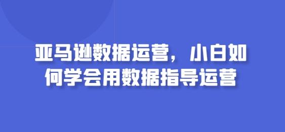 亚马逊数据运营，小白如何学会用数据指导运营-小鹏项目网