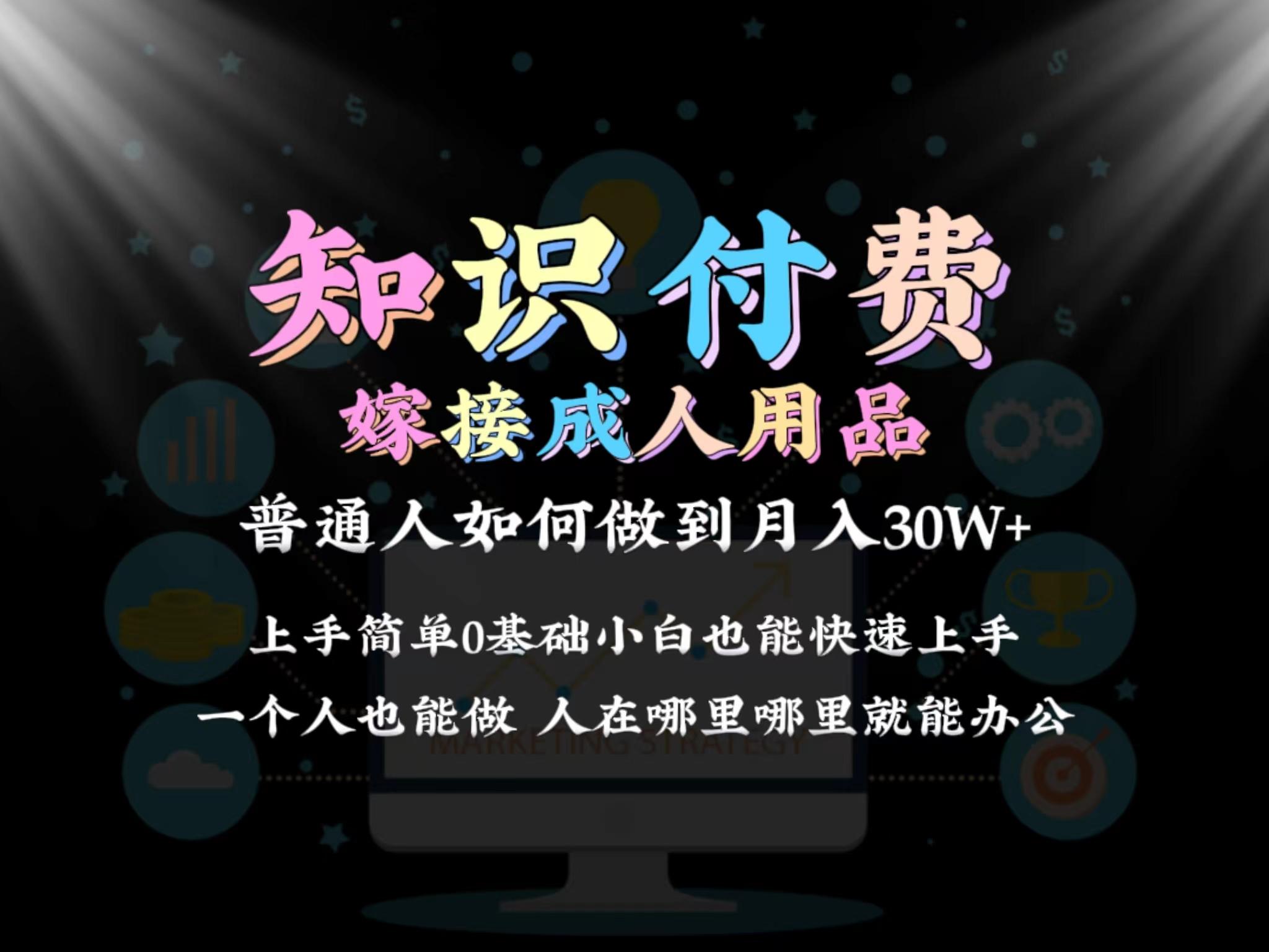 2024普通人做知识付费结合成人用品如何实现单月变现30w 保姆教学1.0-小鹏项目网