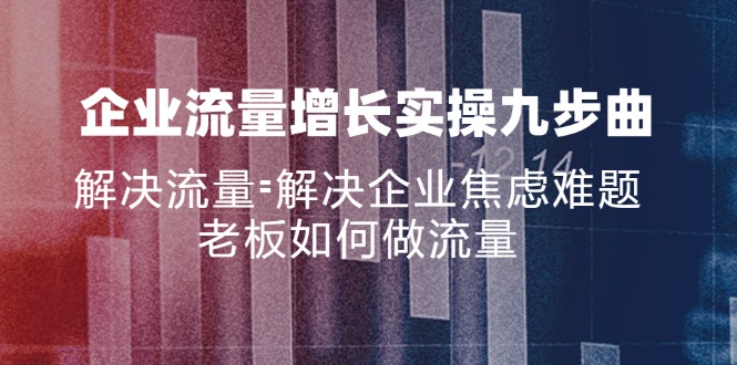 企业流量增长实战九步曲，解决流量=解决企业焦虑难题，老板如何做流量-小鹏项目网