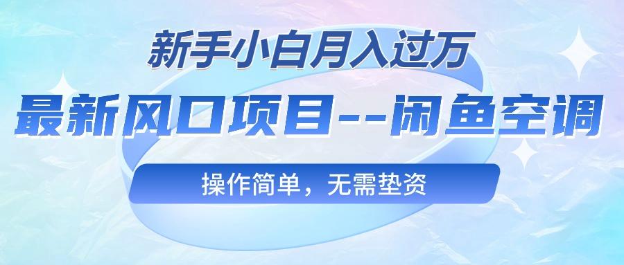 最新风口项目—闲鱼空调，新手小白月入过万，操作简单，无需垫资-小鹏项目网