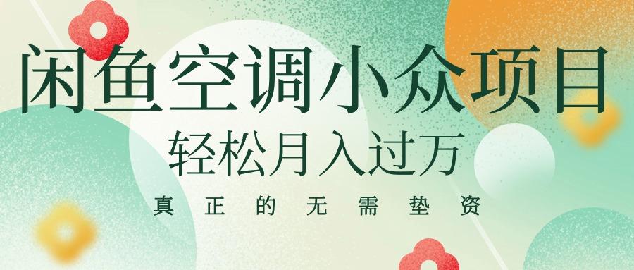 闲鱼卖空调小众项目 轻松月入过万 真正的无需垫资金-小鹏项目网