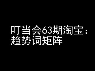 《淘宝天猫打爆班》原创高阶技术第63期，趋势词矩阵技术和玩法-小鹏项目网