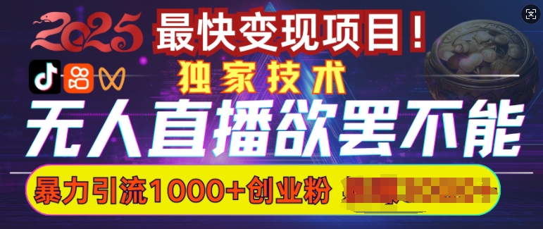 欲罢不能的无人直播引流，超暴力日引流1000+高质量精准创业粉-小鹏项目网