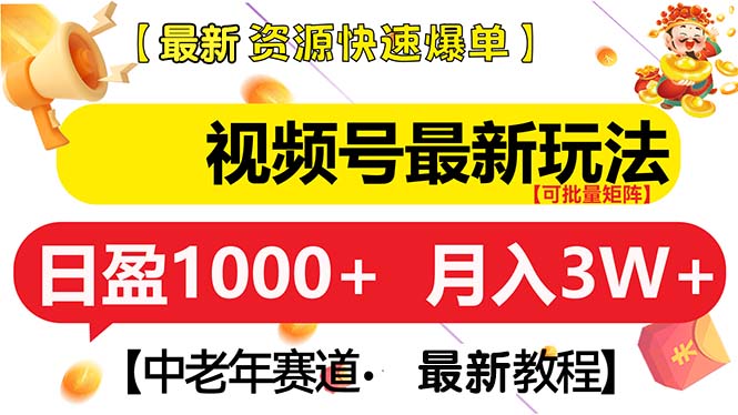 视频号最新玩法 中老年赛道 月入3W+-小鹏项目网